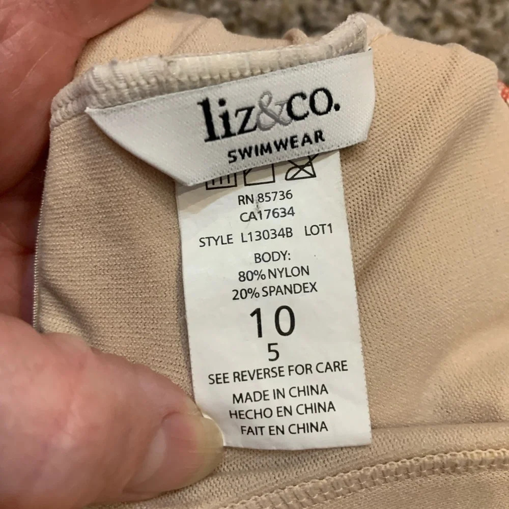Liz & Co. tank style swim top size 10 - Picture 5 of 6